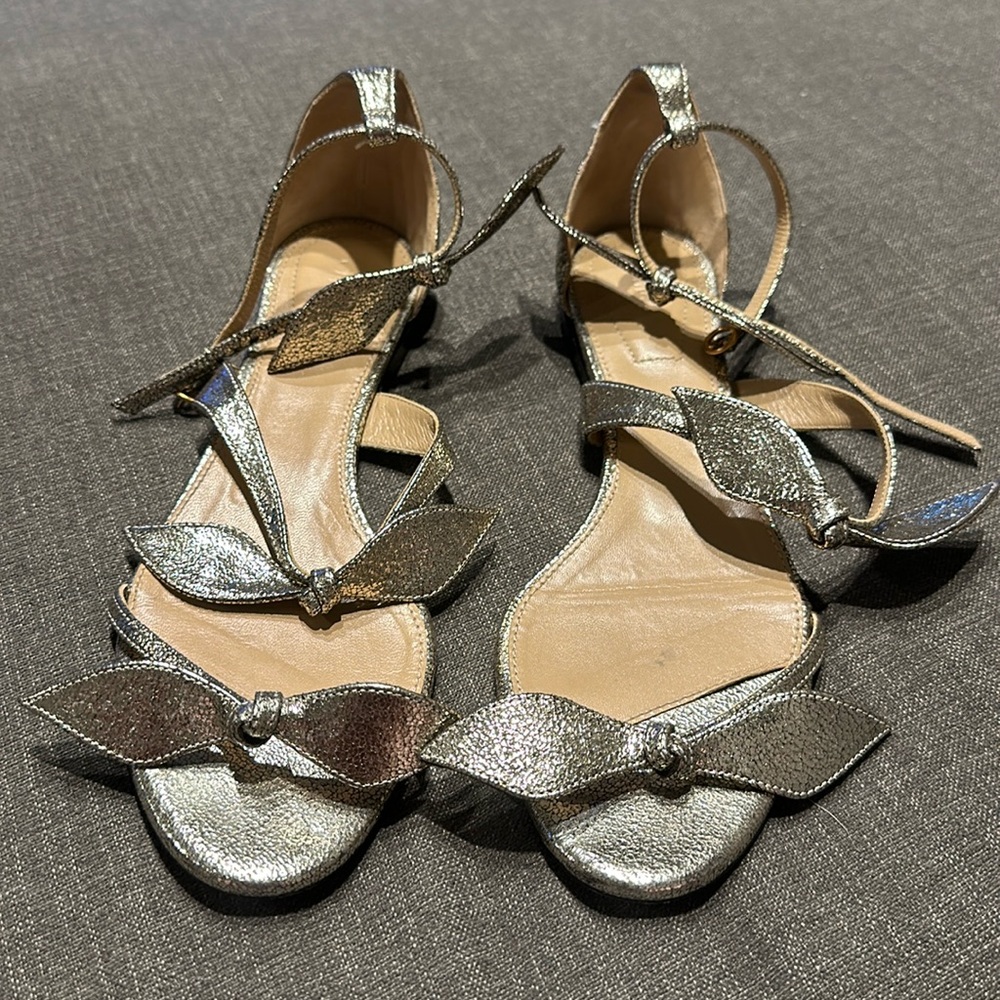 COPY - Chloe Mike Metallic Bow Sandals- Size 36